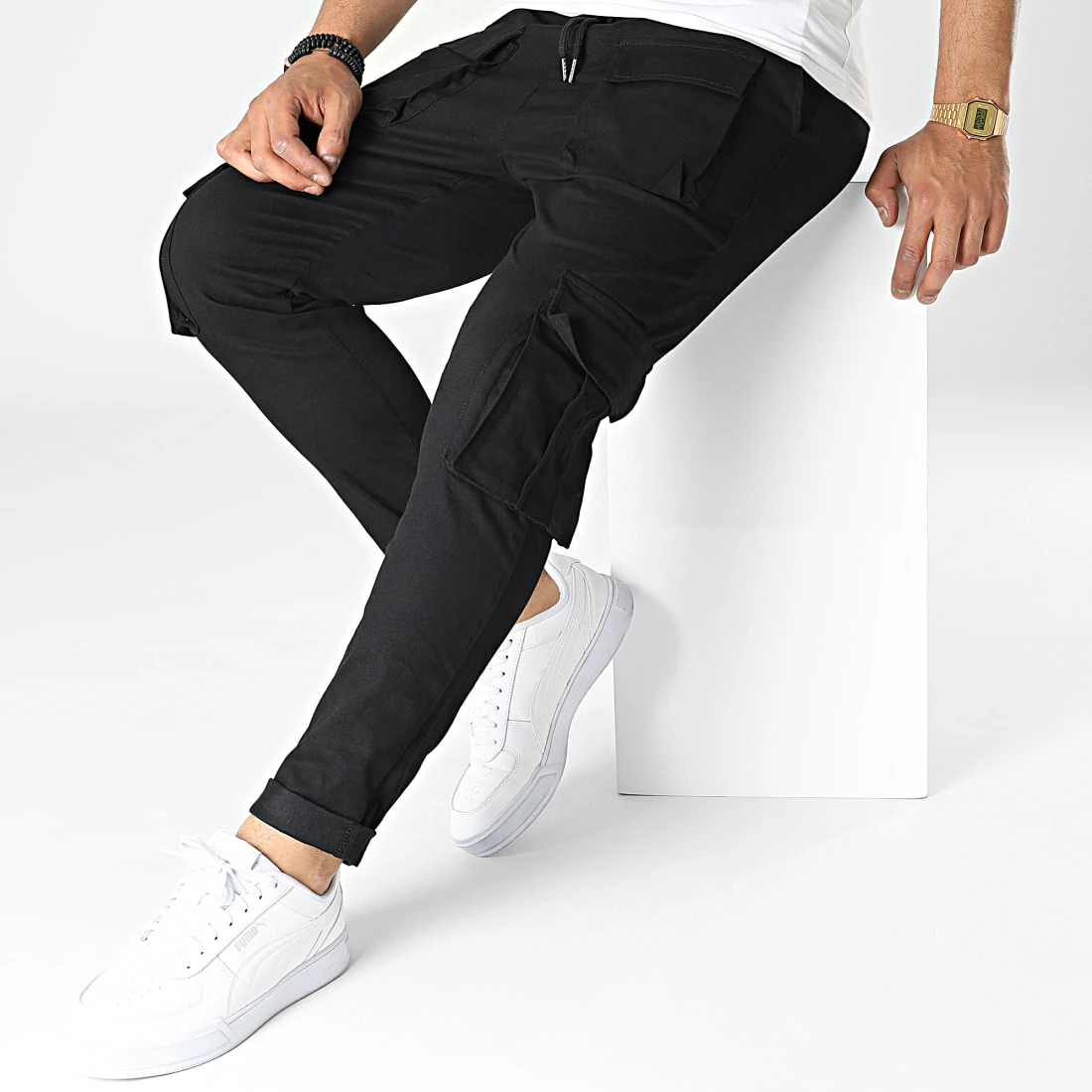 Acheter 🤩 Pantalon Cargo BM1561 Noir de Frilivin 🔥 5 Acheter 🤩 Pantalon Cargo BM1561 Noir de Frilivin 🔥 – Image 3