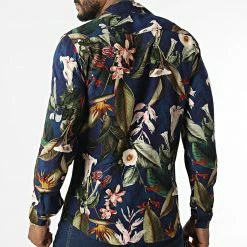 Remise 🧨 Chemise A Manches Longues 682847 Bleu Marine Floral de Frilivin 🛒 -Promos Frilivin Magasin frilivin 320944 682847 20220527T152608 04