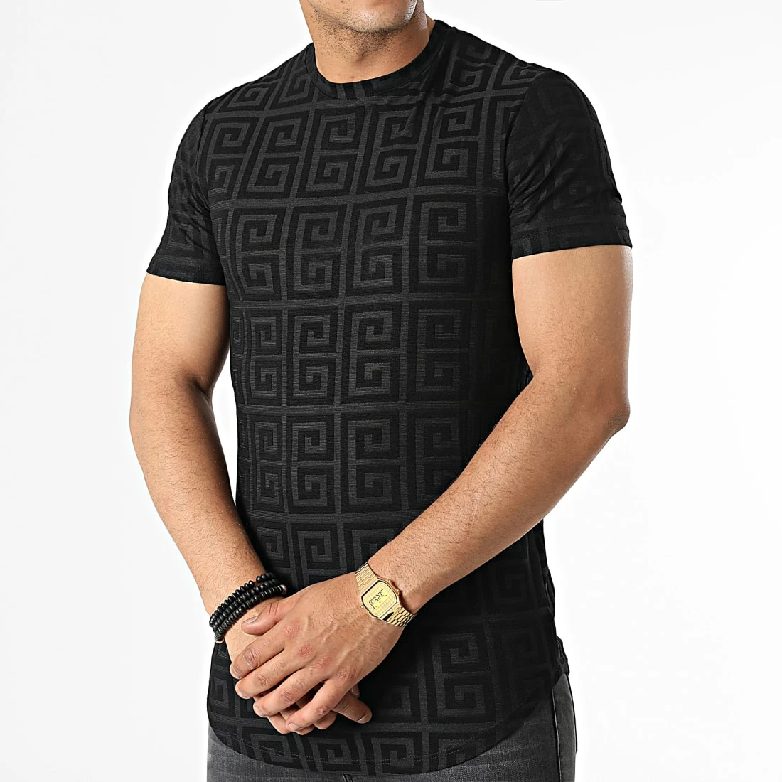 De gros 🎉 Tee 👚 Shirt Oversize X5396 Noir de Frilivin ✔️ 5 De gros 🎉 Tee 👚 Shirt Oversize X5396 Noir de Frilivin ✔️ – Image 3