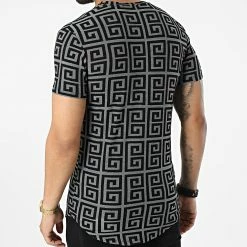 Le moins cher 🔥 Tee 👕 Shirt Oversize X5396 Noir Gris de Frilivin 🧨 -Promos Frilivin Magasin frilivin 322618 X5396 GREY 20220614T144752 04