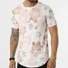 Offres ❤️ Tee 👕 Shirt Oversize Floral 16059 Rose Beige Blanc de Frilivin 🥰 -Promos Frilivin Magasin frilivin 322624 16059 20220614T144327 01