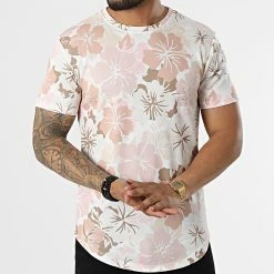 Offres ❤️ Tee 👕 Shirt Oversize Floral 16059 Rose Beige Blanc de Frilivin 🥰 -Promos Frilivin Magasin frilivin 322624 16059 20220614T144330 03