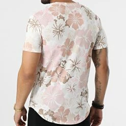 Offres ❤️ Tee 👕 Shirt Oversize Floral 16059 Rose Beige Blanc de Frilivin 🥰 -Promos Frilivin Magasin frilivin 322624 16059 20220614T144331 04