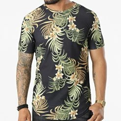 Acheter ⌛ Tee 👕 Shirt Oversize Floral 15977 Noir de Frilivin ⌛ -Promos Frilivin Magasin frilivin 322631 15977 20220614T144921 03