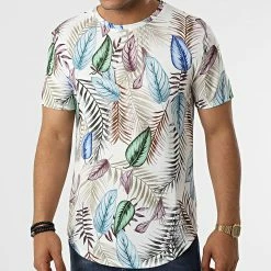 Bon marché 👍 Tee 👚 Shirt Oversize Floral 15975 Blanc de Frilivin 😉