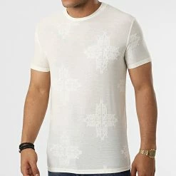 Sortie ✔️ Tee 👚 Shirt Y5303 Blanc Cassé de Frilivin 🧨