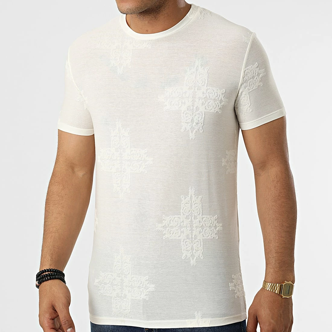 Sortie ✔️ Tee 👚 Shirt Y5303 Blanc Cassé de Frilivin 🧨 3 Sortie ✔️ Tee 👚 Shirt Y5303 Blanc Cassé de Frilivin 🧨