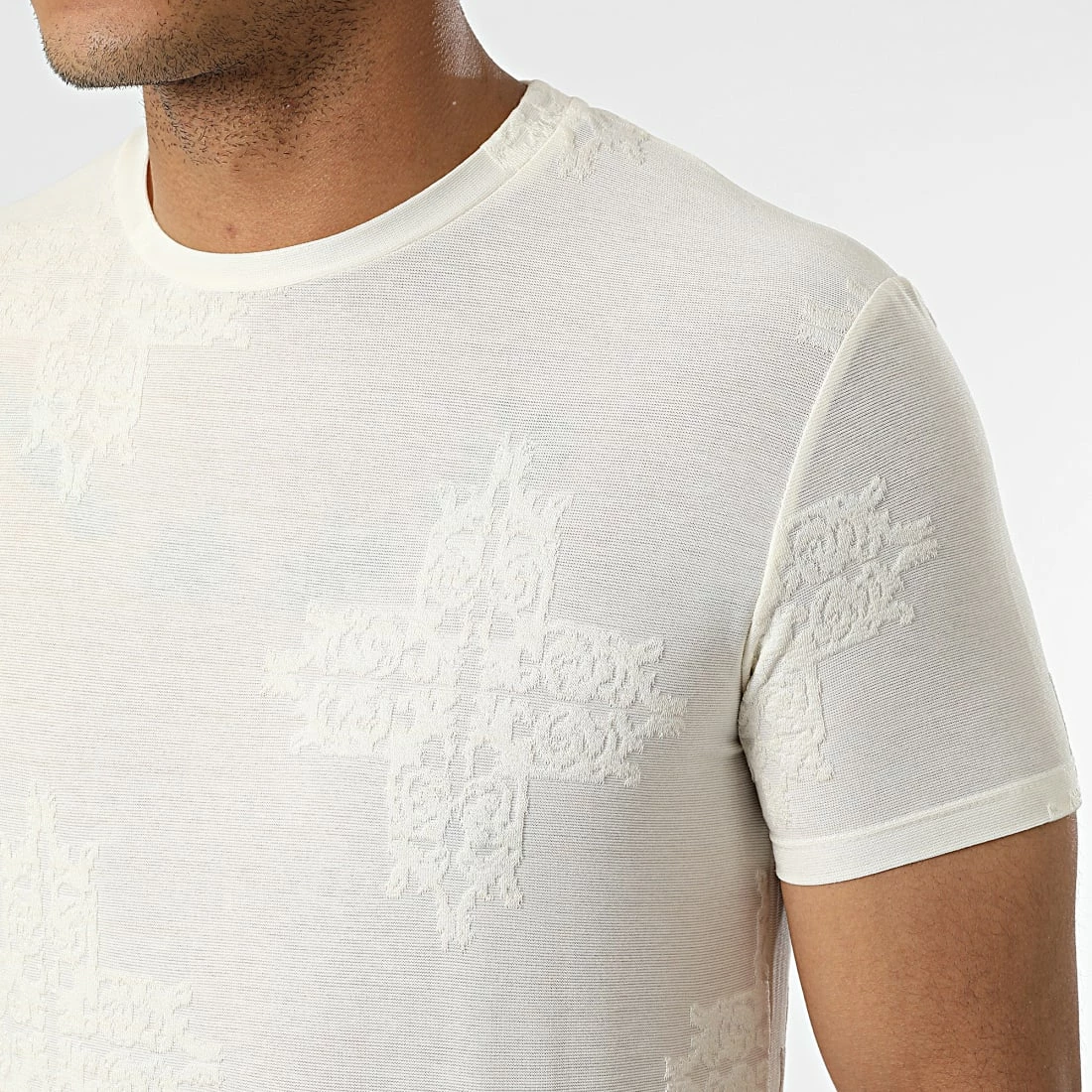 Sortie ✔️ Tee 👚 Shirt Y5303 Blanc Cassé de Frilivin 🧨 4 Sortie ✔️ Tee 👚 Shirt Y5303 Blanc Cassé de Frilivin 🧨 – Image 2