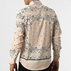 Meilleure vente 😉 Chemise Manches Longues Bandana BM1621 Beige de Frilivin 🛒 -Promos Frilivin Magasin frilivin 322669 BM1621 5 20220610T155318 04