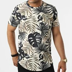 Sortie 🔔 Tee 👚 Shirt Oversize Floral 15992 Beige de Frilivin 👍 -Promos Frilivin Magasin frilivin 322674 15992 20220610T154920 03