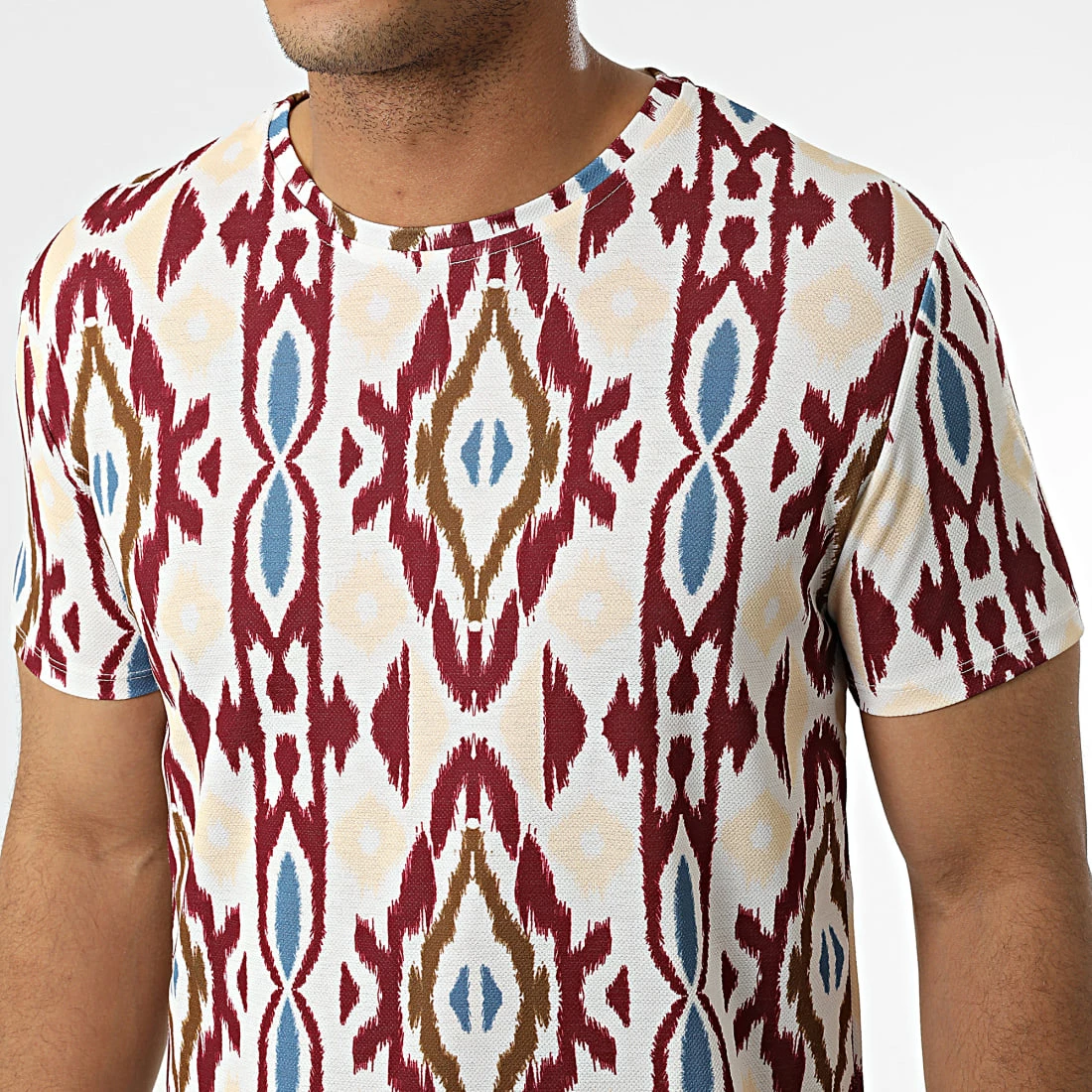 Offres 🌟 Tee 👕 Shirt Oversize 15953 Beige Bordeaux de Frilivin ⭐ 4 Offres 🌟 Tee 👕 Shirt Oversize 15953 Beige Bordeaux de Frilivin ⭐ – Image 2