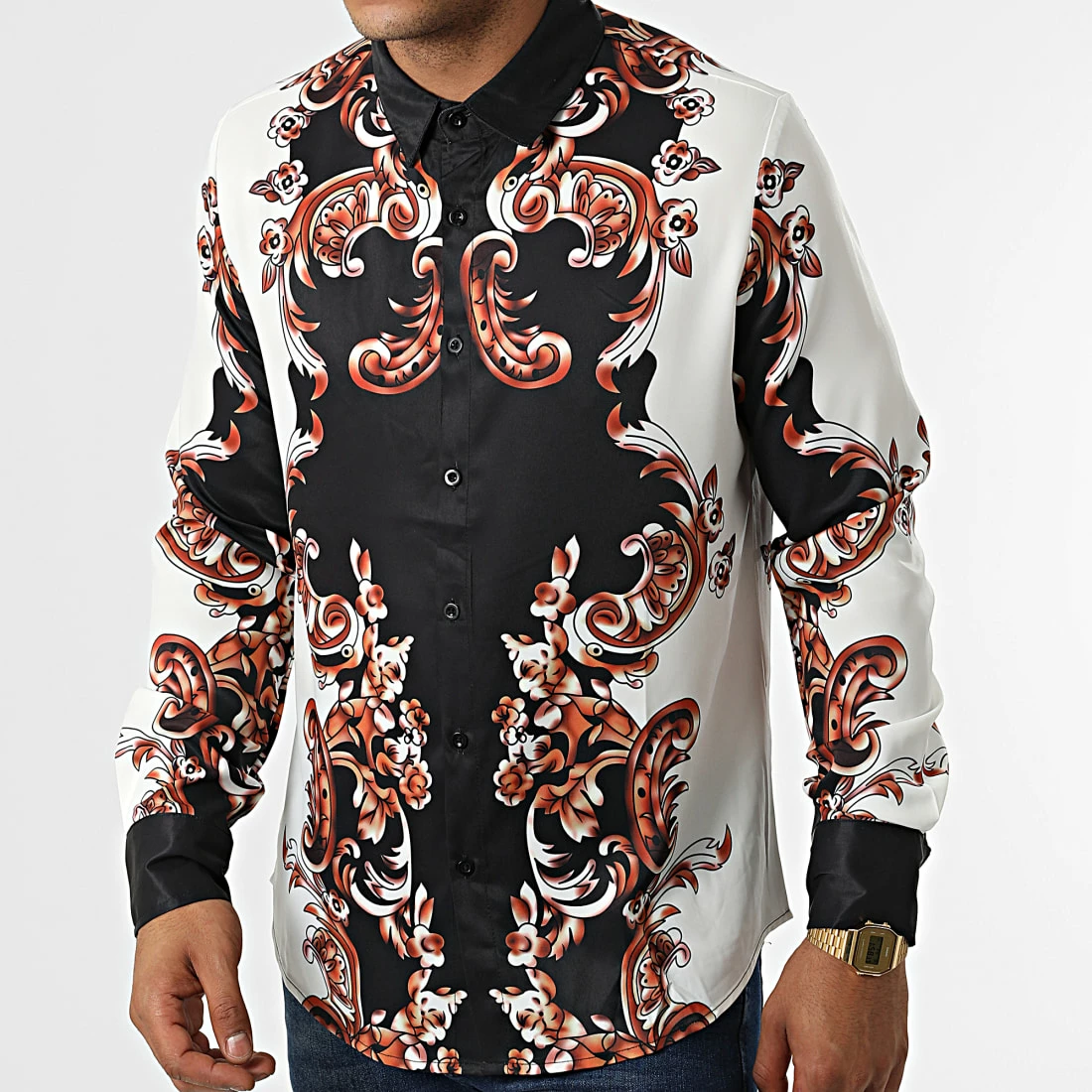 Remise 🌟 Chemise Manches Longues BM1617 Noir Blanc Marron de Frilivin 🎉 3 Remise 🌟 Chemise Manches Longues BM1617 Noir Blanc Marron de Frilivin 🎉