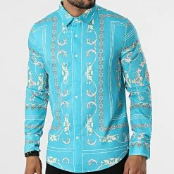 Top 10 😍 Chemise Manches Longues Renaissance BM1618 Bleu Clair de Frilivin 🔥