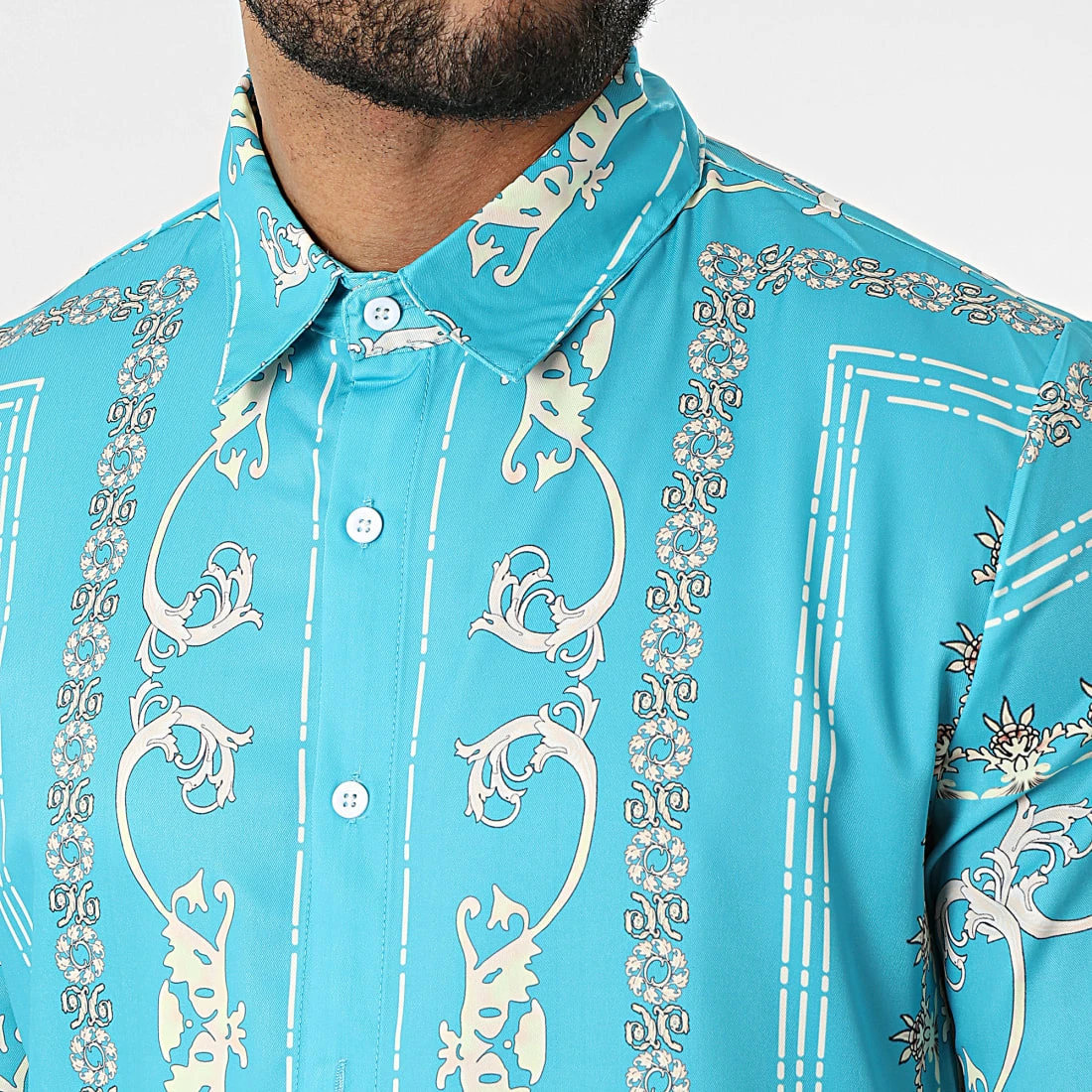 Top 10 😍 Chemise Manches Longues Renaissance BM1618 Bleu Clair de Frilivin 🔥 4 Top 10 😍 Chemise Manches Longues Renaissance BM1618 Bleu Clair de Frilivin 🔥 – Image 2