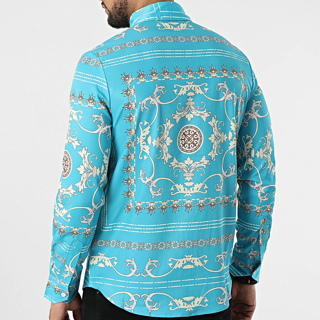 Top 10 😍 Chemise Manches Longues Renaissance BM1618 Bleu Clair de Frilivin 🔥 6 Top 10 😍 Chemise Manches Longues Renaissance BM1618 Bleu Clair de Frilivin 🔥 – Image 4