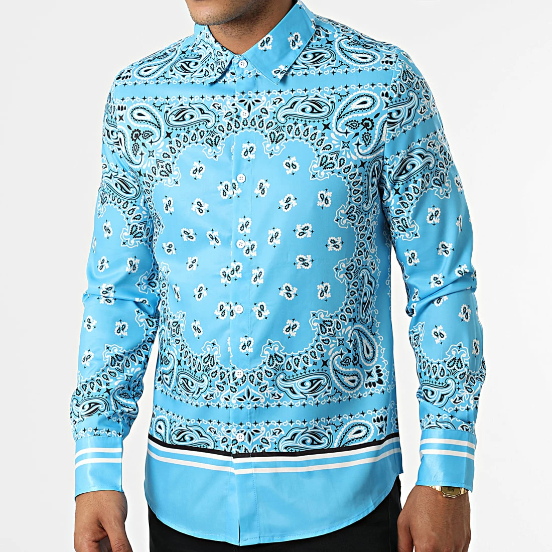 Coupon 😍 Chemise Manches Longues Bandana BM1621 Bleu de Frilivin 🥰 3 Coupon 😍 Chemise Manches Longues Bandana BM1621 Bleu de Frilivin 🥰