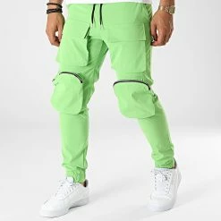 Promo 🧨 Pantalon Cargo 60065 Vert de Frilivin ⭐