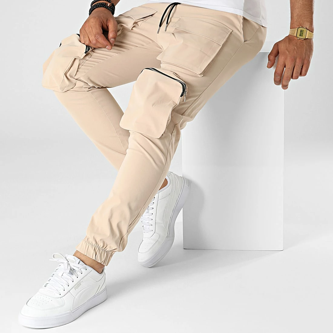 Grosses soldes 🔔 Pantalon Cargo 60065 Beige de Frilivin 🔔 5 Grosses soldes 🔔 Pantalon Cargo 60065 Beige de Frilivin 🔔 – Image 3