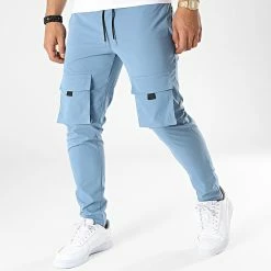 Offres 💯 Pantalon Cargo 60066 Bleu Clair de Frilivin 👍