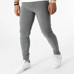 De gros ⭐ Pantalon Chino 10103 Noir Chiné de Frilivin 😉