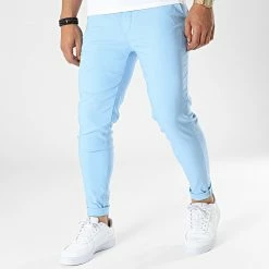 Grosses soldes ⌛ Pantalon Chino Slim 1697 Bleu Ciel de Frilivin 😉