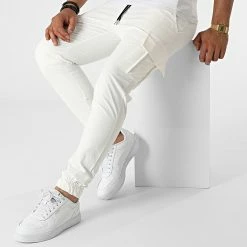 Offres ✨ Pantalon Cargo 60053 Blanc de Frilivin ⭐ -Promos Frilivin Magasin frilivin 322911 60053 WHITE 20220610T160751 03