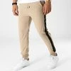 Offres ⌛ Pantalon Jogging A Bandes P3210 Beige de Frilivin 😍