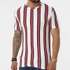 De gros 🎉 Tee 👕 Shirt A Rayures FL002 Blanc Rouge de Frilivin 👍 -Promos Frilivin Magasin frilivin 324912 FL002 RED 20220629T160004 01