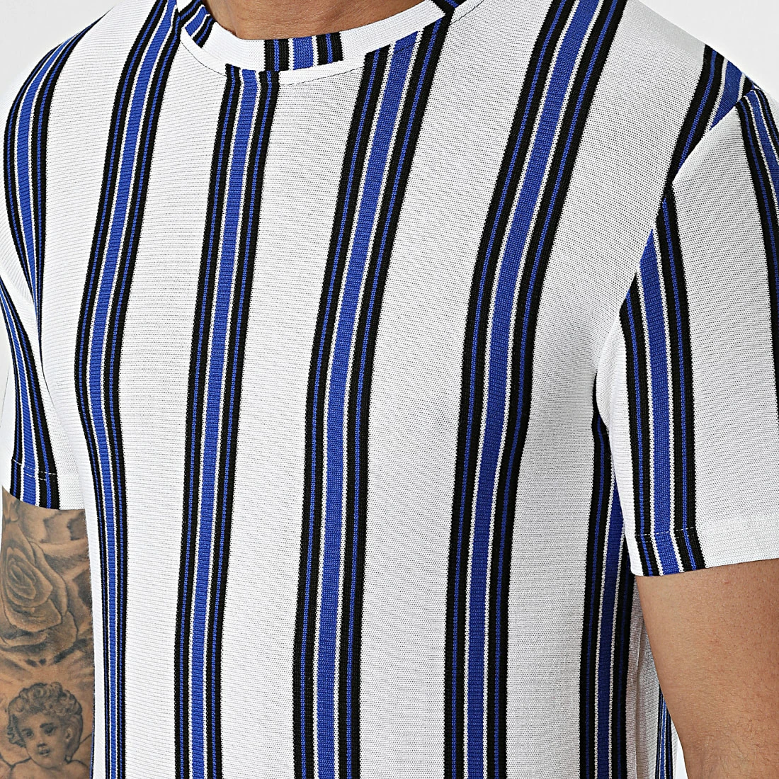 Acheter ✨ Tee 👚 Shirt A Rayures FL002 Blanc Bleu de Frilivin 🛒 4 Acheter ✨ Tee 👚 Shirt A Rayures FL002 Blanc Bleu de Frilivin 🛒 – Image 2