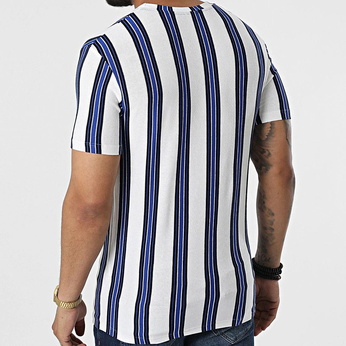 Acheter ✨ Tee 👚 Shirt A Rayures FL002 Blanc Bleu de Frilivin 🛒 6 Acheter ✨ Tee 👚 Shirt A Rayures FL002 Blanc Bleu de Frilivin 🛒 – Image 4