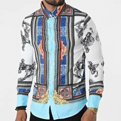 Acheter ✔️ Chemise Manches Longues BM1569 Bleu de Frilivin 😀