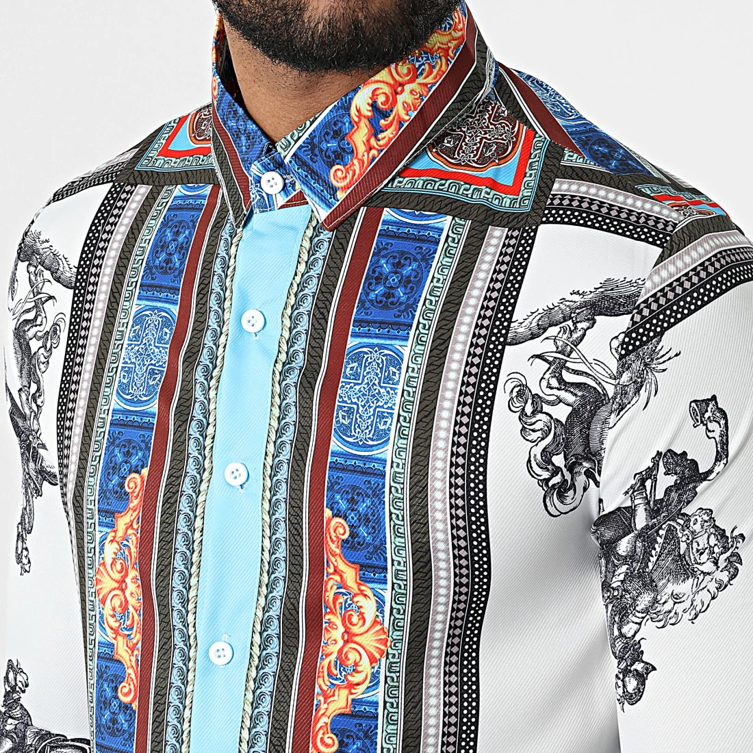 Acheter ✔️ Chemise Manches Longues BM1569 Bleu de Frilivin 😀 4 Acheter ✔️ Chemise Manches Longues BM1569 Bleu de Frilivin 😀 – Image 2