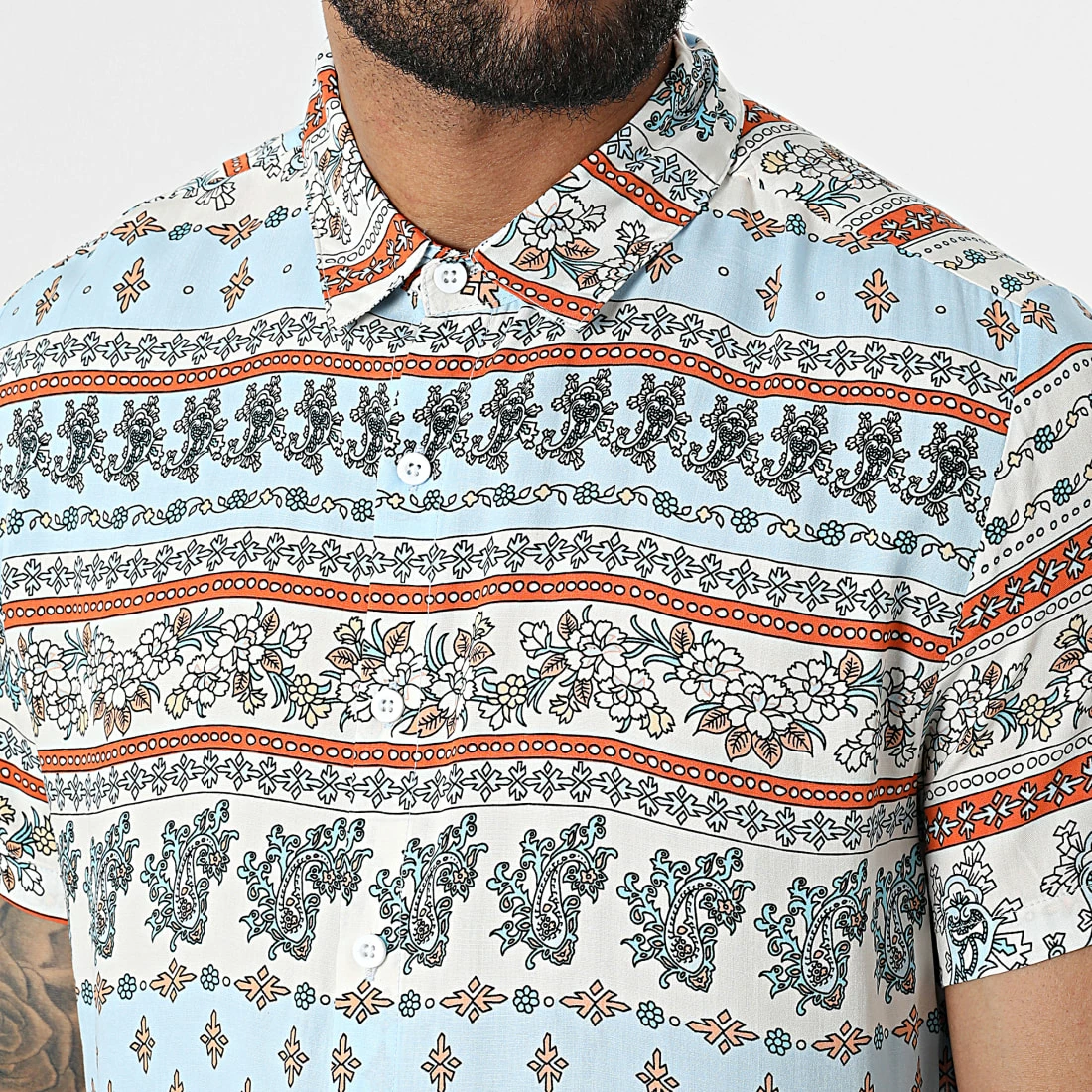 Meilleur prix 👍 Chemise Manches Courtes BM1666 Bleu Clair de Frilivin 🥰 4 Meilleur prix 👍 Chemise Manches Courtes BM1666 Bleu Clair de Frilivin 🥰 – Image 2