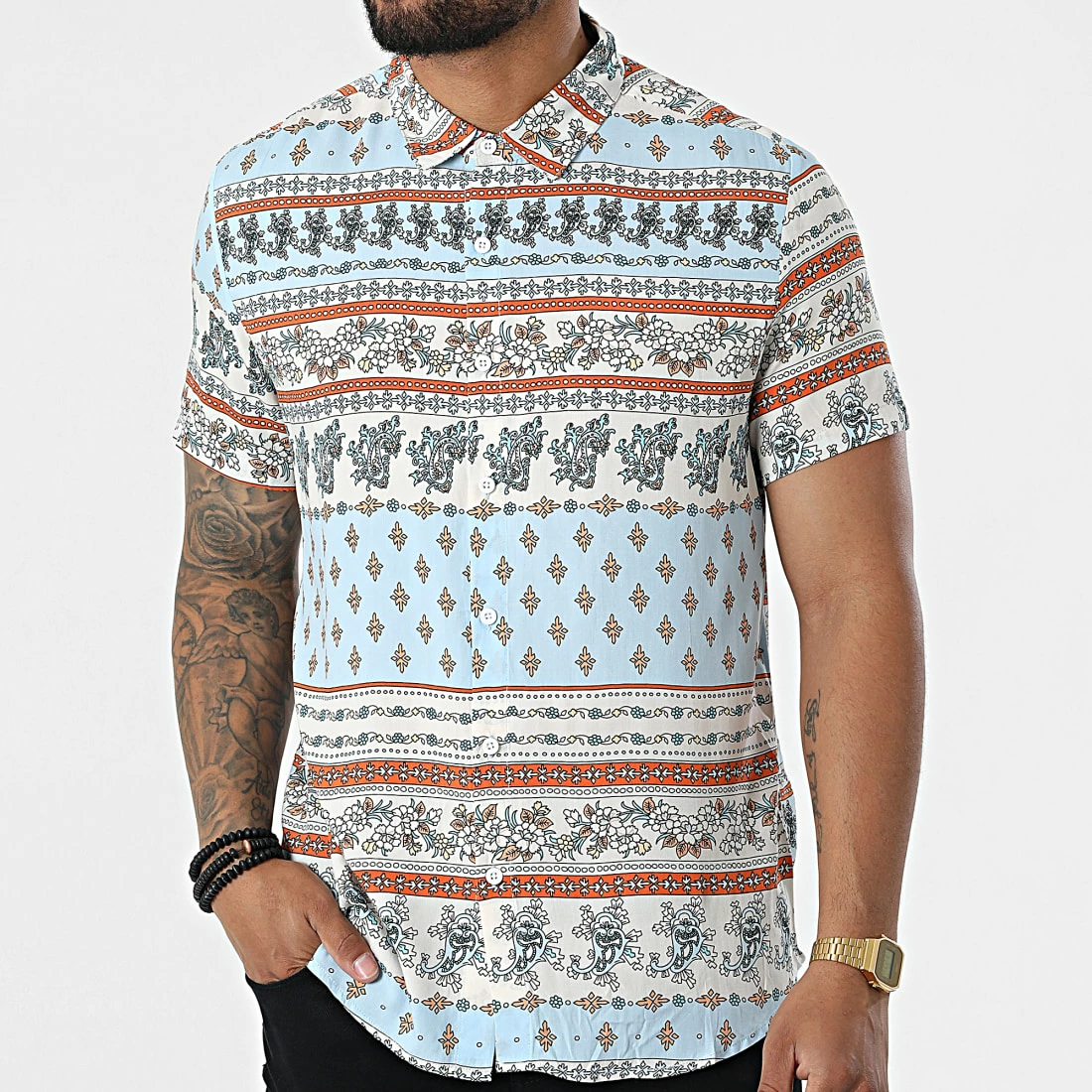 Meilleur prix 👍 Chemise Manches Courtes BM1666 Bleu Clair de Frilivin 🥰 5 Meilleur prix 👍 Chemise Manches Courtes BM1666 Bleu Clair de Frilivin 🥰 – Image 3