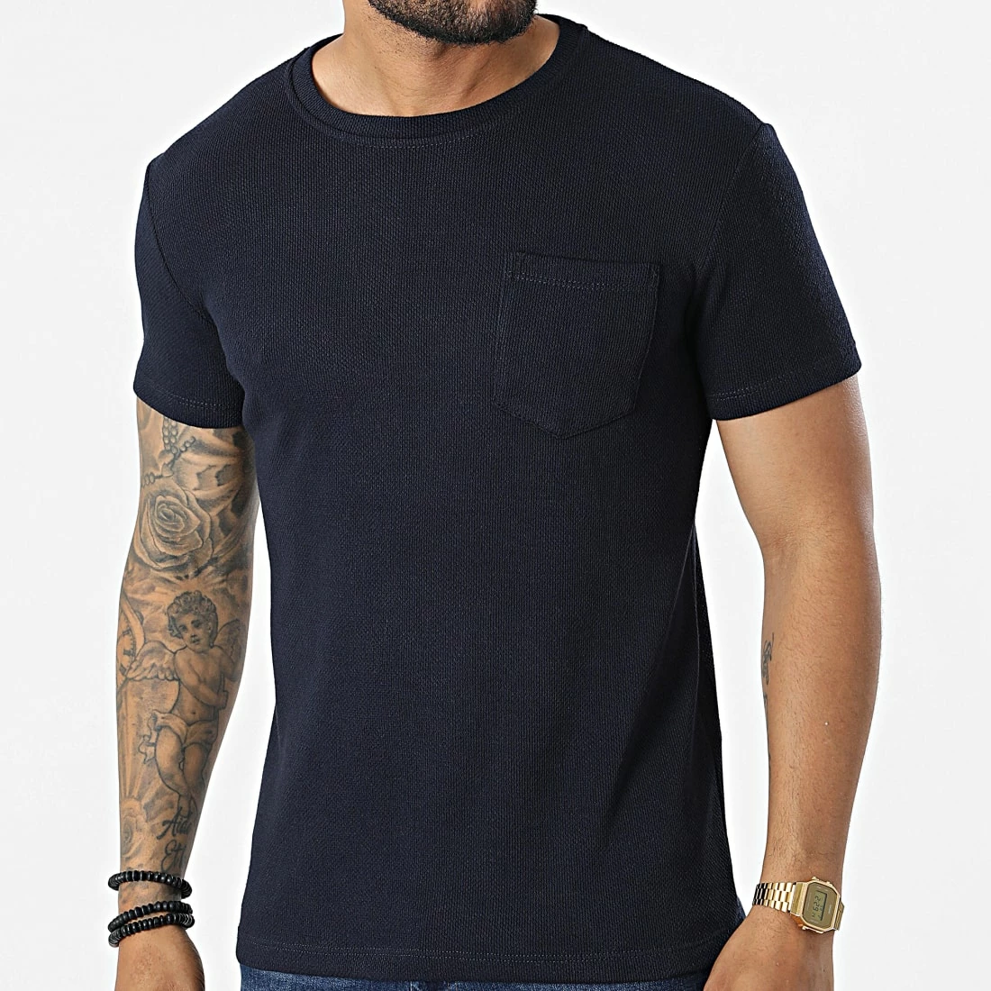 Promo 😉 Tee 👕 Shirt Poche C5128 Bleu Marine de Frilivin 🔥 3 Promo 😉 Tee 👕 Shirt Poche C5128 Bleu Marine de Frilivin 🔥