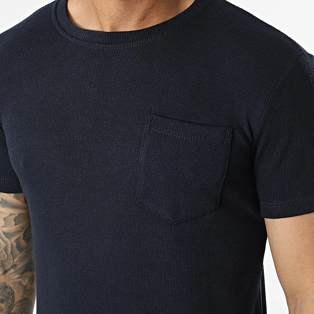 Promo 😉 Tee 👕 Shirt Poche C5128 Bleu Marine de Frilivin 🔥 4 Promo 😉 Tee 👕 Shirt Poche C5128 Bleu Marine de Frilivin 🔥 – Image 2