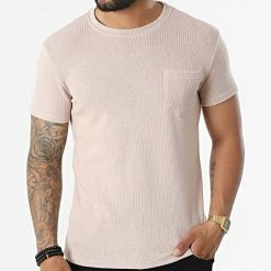 Meilleur prix 😉 Tee 👕 Shirt Poche C5128 Beige de Frilivin 😉 -Promos Frilivin Magasin frilivin 325066 C5128 BEIGE 20220624T141654 03