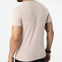 Meilleur prix 😉 Tee 👕 Shirt Poche C5128 Beige de Frilivin 😉 -Promos Frilivin Magasin frilivin 325066 C5128 BEIGE 20220624T141656 04