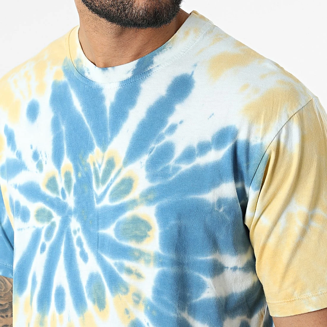 Meilleur prix 🎉 Tee 👕 Shirt Tie Dye FL021 Bleu Jaune de Frilivin ✔️ 4 Meilleur prix 🎉 Tee 👕 Shirt Tie Dye FL021 Bleu Jaune de Frilivin ✔️ – Image 2