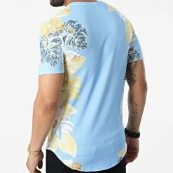Promo 😉 Tee 👚 Shirt Oversize Floral 15803 Bleu Ciel de Frilivin 🎁 -Promos Frilivin Magasin frilivin 325138 15803 LT BLUE 20220624T141131 04
