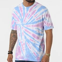 Le moins cher ❤️ Tee 👚 Shirt Tie Dye FL022 Bleu Rose de Frilivin 🎁