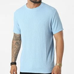 Remise 🌟 Tee 👚 Shirt T21444 Bleu Clair de Frilivin 😍