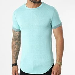 Offres ✔️ Tee 👕 Shirt Oversize C5439 Turquoise de Frilivin 😍