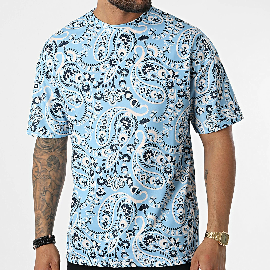 Remise 👏 Tee 👚 Shirt 16110 Bleu Clair Bandana de Frilivin 🔔 3 Remise 👏 Tee 👚 Shirt 16110 Bleu Clair Bandana de Frilivin 🔔