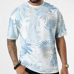 Meilleure affaire 🎁 Tee 👕 Shirt 16096 Blanc Bleu Clair Floral de Frilivin 🌟 -Promos Frilivin Magasin frilivin 325212 16096 WHITE 20220630T155908 03