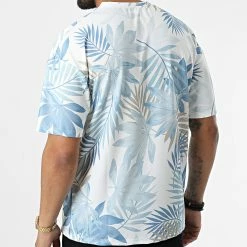 Meilleure affaire 🎁 Tee 👕 Shirt 16096 Blanc Bleu Clair Floral de Frilivin 🌟 -Promos Frilivin Magasin frilivin 325212 16096 WHITE 20220630T155909 04