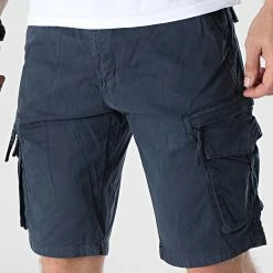 Remise 🥰 Short Cargo P7581 Bleu Marine de Frilivin ✨