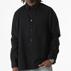 Meilleure affaire 🎉 Chemise Manches Longues Jean BM1149 Noir de Frilivin 🔥