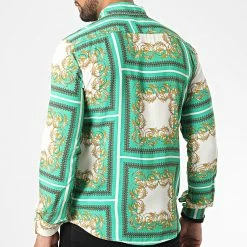 De gros ⌛ Chemise Manches Longues Renaissance 682850 Vert Blanc de Frilivin 😀 -Promos Frilivin Magasin frilivin 327867 682850 20221007T164014 04