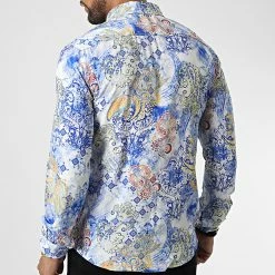 Promo 🎁 Chemise Manches Longues Bandana 682851 Bleu Blanc de Frilivin ❤️ -Promos Frilivin Magasin frilivin 327868 682851 20220715T161807 04